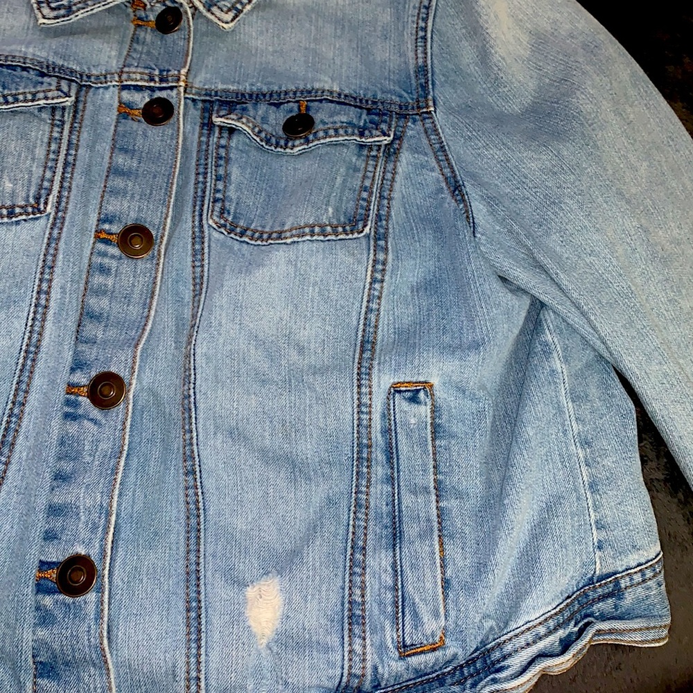 Forever 21 Ripped Jean Jacket - Picture 3 of 4
